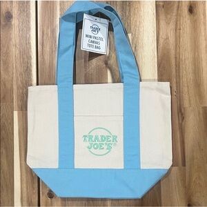 NWT Trader Joe’s Mini Tote Bag Blue